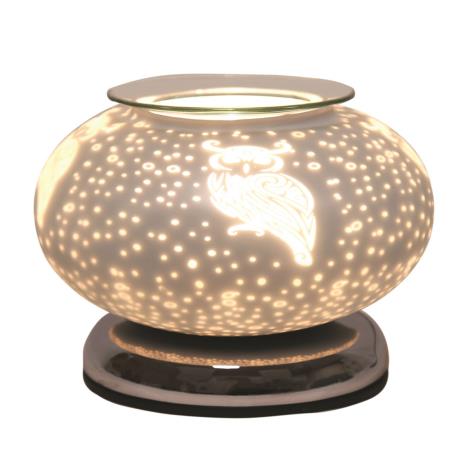 Aroma Owl Ellipse White Satin Electric Wax Melt Warmer  £27.89