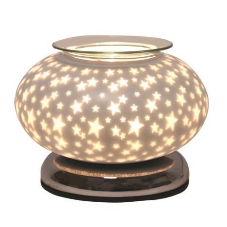 Aroma Star Ellipse White Satin Electric Wax Melt Warmer  £18.59