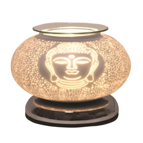 Aroma Buddha Ellipse White Satin Electric Wax Melt Warmer  £19.52