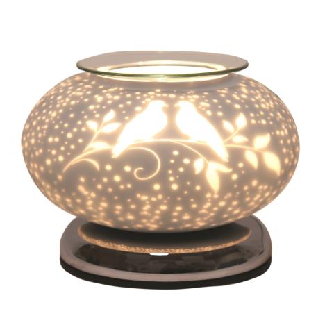 Aroma Doves Ellipse White Satin Electric Wax Melt Warmer  £21.38