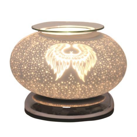 Aroma Angel Wings Ellipse White Satin Electric Wax Melt Warmer  £18.59