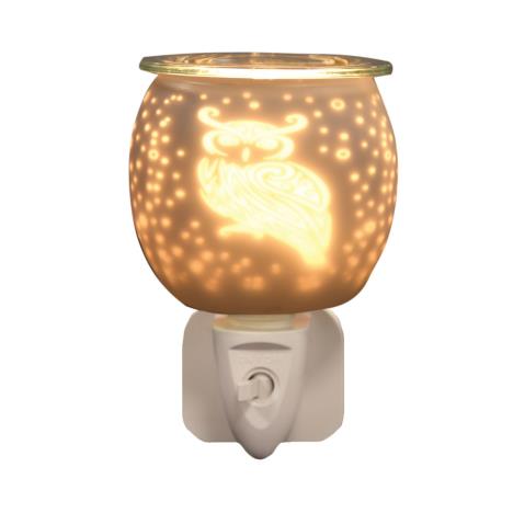 Aroma Owl White Satin Plug In Wax Melt Warmer  £12.59