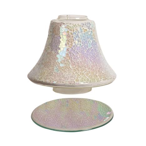 Aroma Pearl Crackle Candle Shade & Tray  £17.09