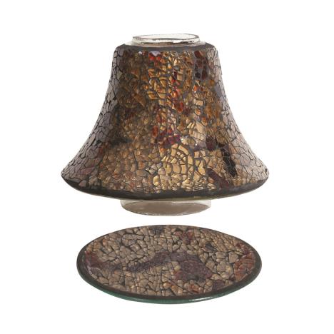 Aroma Amber Crackle Candle Shade & Tray  £17.09