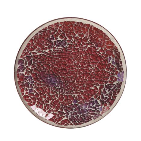 Aroma Crimson Crackle Candle Plate  £3.59