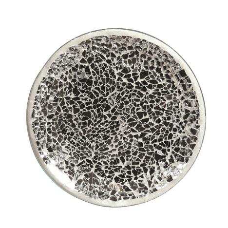 Aroma Silver Crackle Candle Plate  £3.59