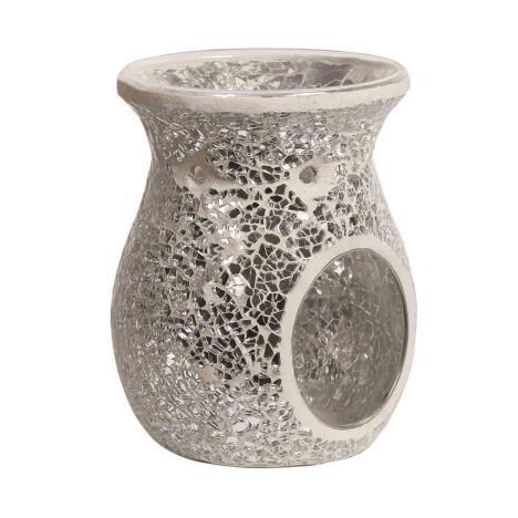 Aroma Silver Crackle Wax Melt Warmer  £12.59