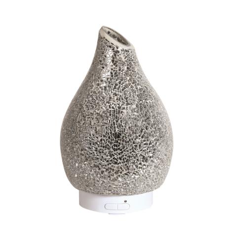 Aroma LED Silver Crackle Ultrasonic Electric Essential Oil Diffuser  £29.69