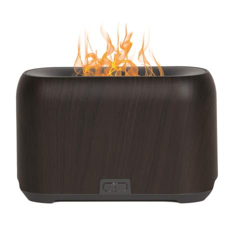 Aroma LED Dark Wood Effect Flame Effect Ultrasonic Electric Oil Diffuser  £25.19