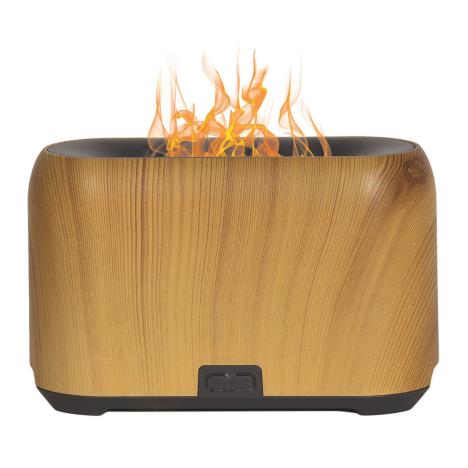 Aroma LED Light Wood Effect Flame Effect Ultrasonic Electric Oil Diffuser  £25.19