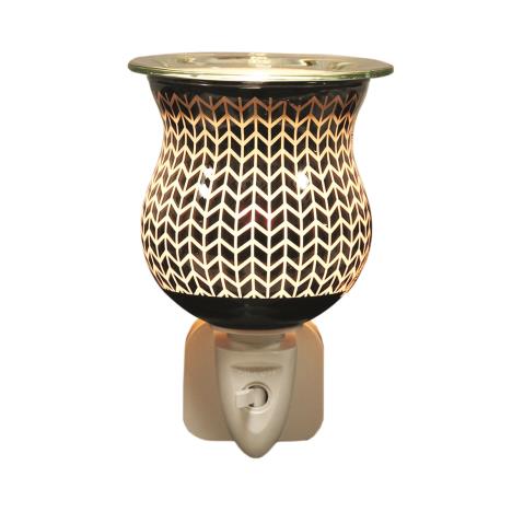 Aroma Pewter Zig-Zag Plug In Wax Melt Warmer  £12.59