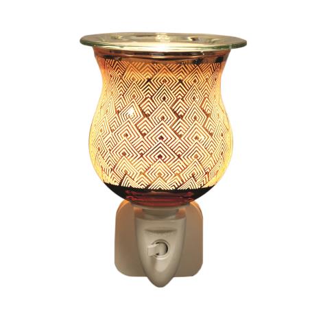 Aroma Copper Geometric Plug In Wax Melt Warmer  £12.59