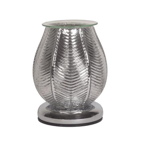 Aroma Silver Lustre Ribbed Electric Wax Melt Warmer  £23.84