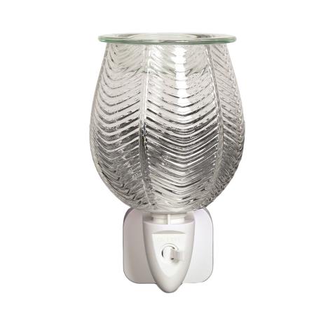 Aroma Clear Lustre Ribbed Plug In Wax Melt Warmer  £13.04