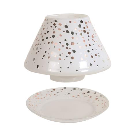 Aroma Silver & Gold Polka Dot Shade & Tray  £13.94