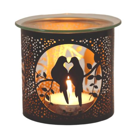 Aroma Black & Gold Doves Jar Sleeve & Wax Melt Warmer  £6.29