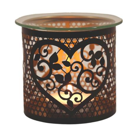 Aroma Black & Gold Heart Jar Sleeve & Wax Melt Warmer  £6.29