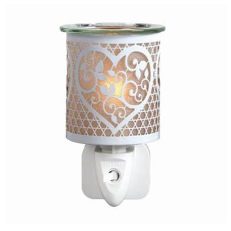 Aroma White & Gold Heart Plug In Wax Melt Warmer  £13.04