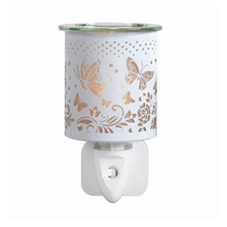 Aroma White & Gold Butterfly Plug In Wax Melt Warmer  £13.04