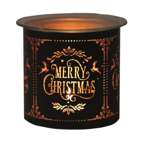 Aroma Black Merry Christmas Jar Sleeve & Wax Melt Warmer  £6.29