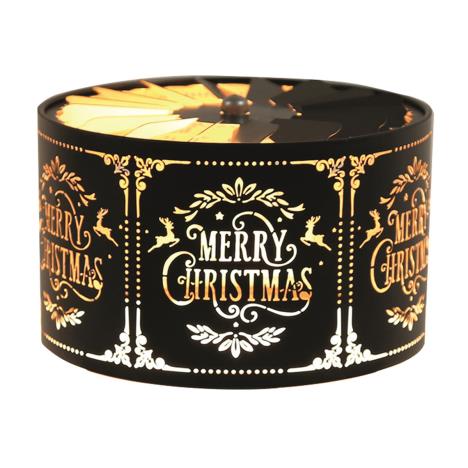 Aroma Silhouette Black & Gold Merry Christmas Carousel Shade  £11.69