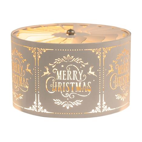 Aroma Silhouette White & Gold Merry Christmas Carousel Shade  £11.69