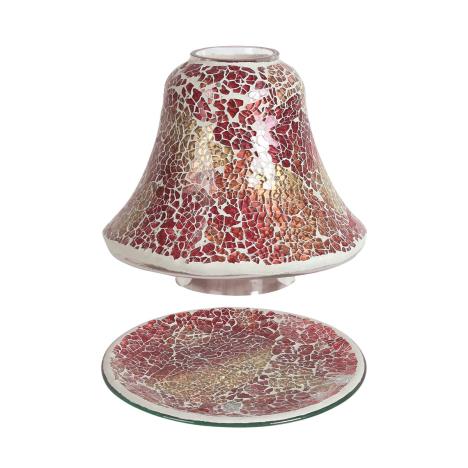 Aroma Red & Gold Crackle Shade & Tray  £17.09