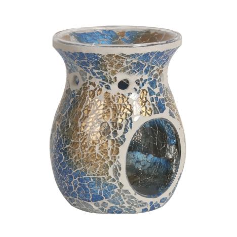 Aroma Blue & Gold Crackle Wax Melt Warmer  £13.04