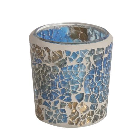 Aroma Blue & Gold Crackle Tealight & Votive Holder  £4.49