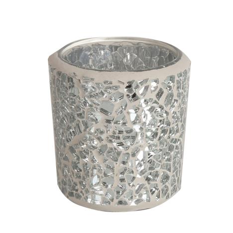 Aroma Silver Crackle Tealight & Votive Holder  £4.49