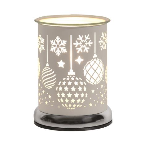 Aroma White Baubles Cylinder Electric Wax Melt Warmer  £21.59