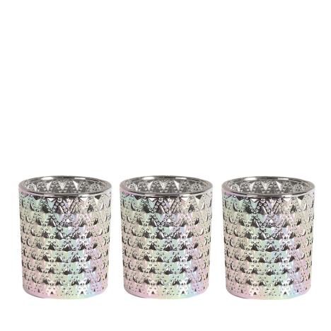 Aroma Silver Lustre 3 Tealight & Votive Holder Set  £6.74