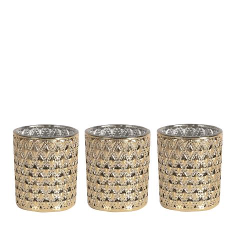 Aroma Champagne Lustre 3 Tealight & Votive Holder Set  £6.74