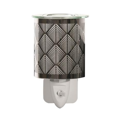 Aroma Chrome Chevron Plug In Wax Melt Warmer  £13.04