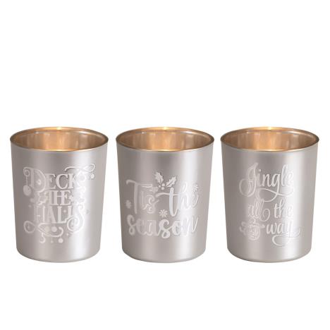 Aroma Silver Christmas 3 Tealight & Votive Holder Set  £6.29