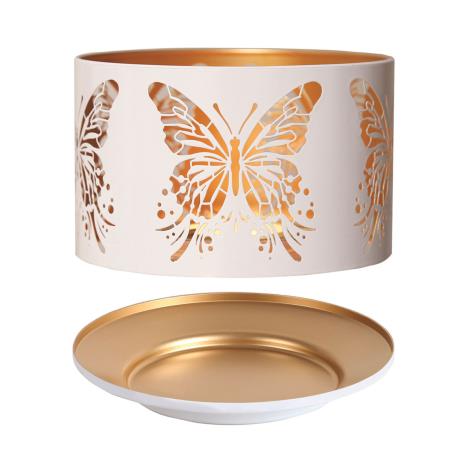 Aroma Silhouette White & Gold Butterfly Shade & Tray  £13.04