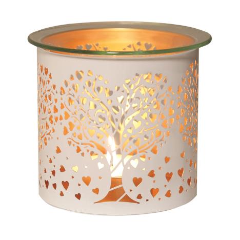 Aroma White & Gold Heart Tree Jar Sleeve & Wax Melt Warmer  £6.29