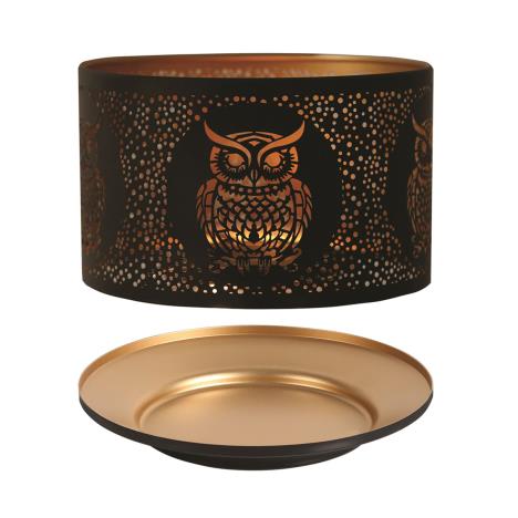 Aroma Silhouette Black & Gold Owl Shade & Tray  £13.04