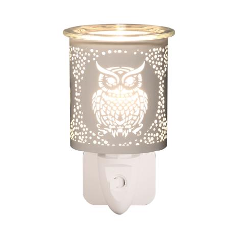 Aroma White & Gold Owl Plug In Wax Melt Warmer  £13.04