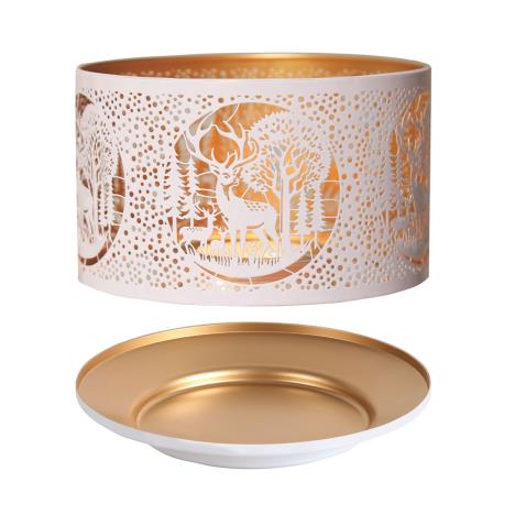 Aroma Silhouette White & Gold Deer Family Shade & Tray  £13.04