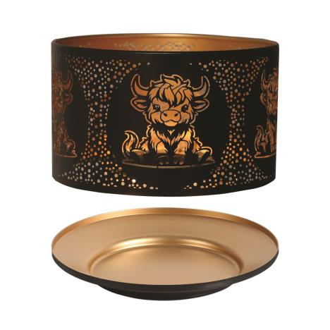 Aroma Silhouette Black & Gold Highland Cow Shade & Tray  £13.04