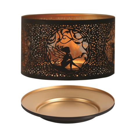 Aroma Silhouette Black & Gold Sitting Fairy Shade & Tray  £13.04