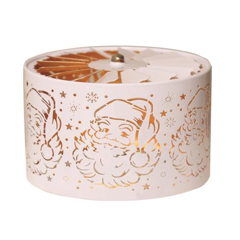 Aroma Silhouette White & Gold Carousel Santa Shade  £11.69