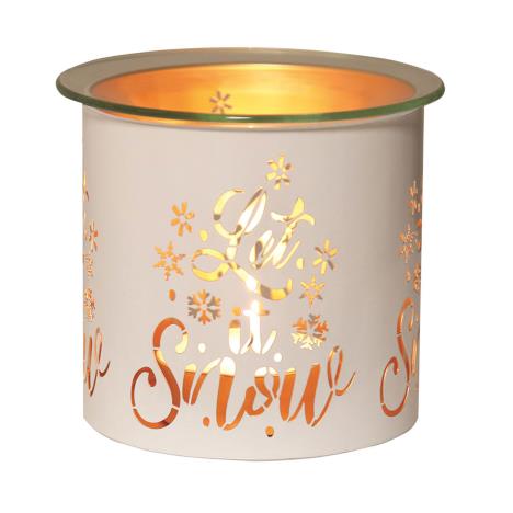 Aroma White & Gold Let It Snow Jar Sleeve & Wax Melt Warmer  £6.29