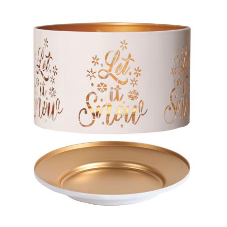 Aroma Silhouette White & Gold Let It Snow Shade & Tray  £13.04