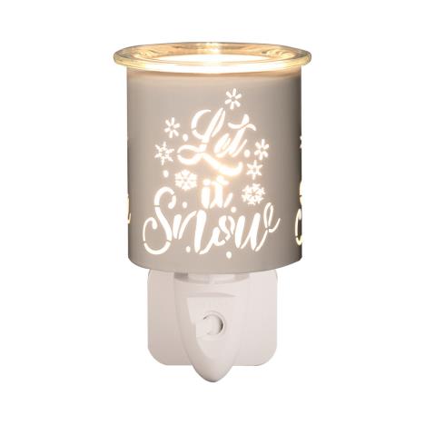 Aroma White & Gold Let It Snow Plug In Wax Melt Warmer  £13.04