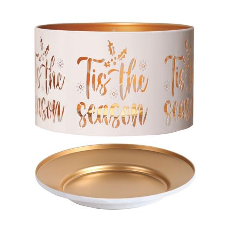 Aroma Silhouette White & Gold Tis the Season Shade & Tray  £13.04