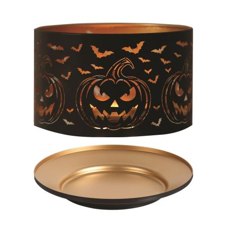 Aroma Silhouette Black & Gold Pumpkin Shade & Tray  £13.04