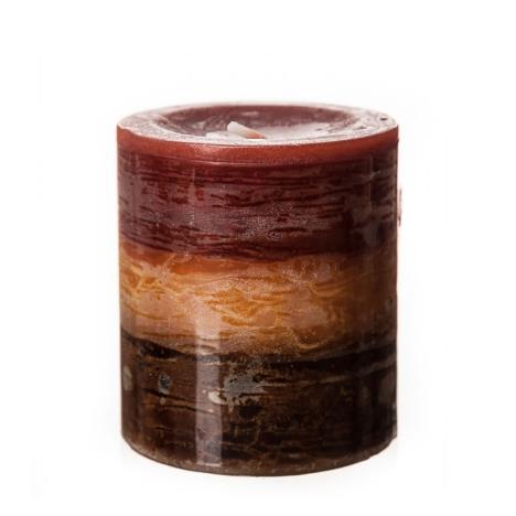 Amelia Cinnamon 3 Colour Pillar Candle 7cm  £1.74