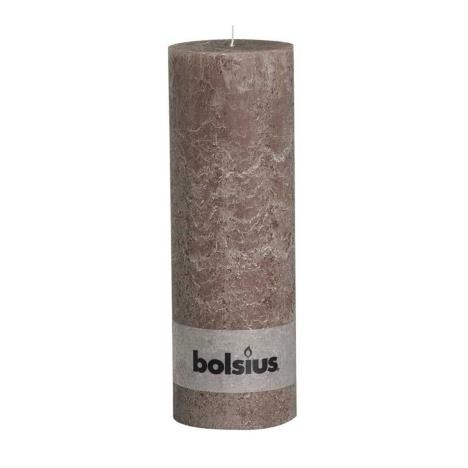 Bolsius Taupe Rustic Pillar 30cm x 10cm  £27.44